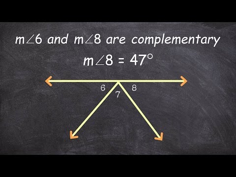 Given complementary angles and a straight angle find the missing angle - Math answers