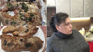 картинка: Маринованная запечённая вырезка) С Мужем в магазины)  Вкусный ужин) Что купили)