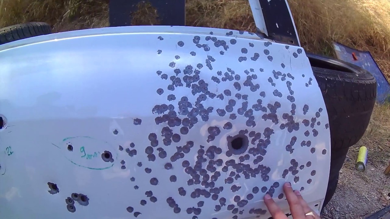 Tirer a travers une porte de voiture - Test balistique avec TACTIPOL balistique 45-70