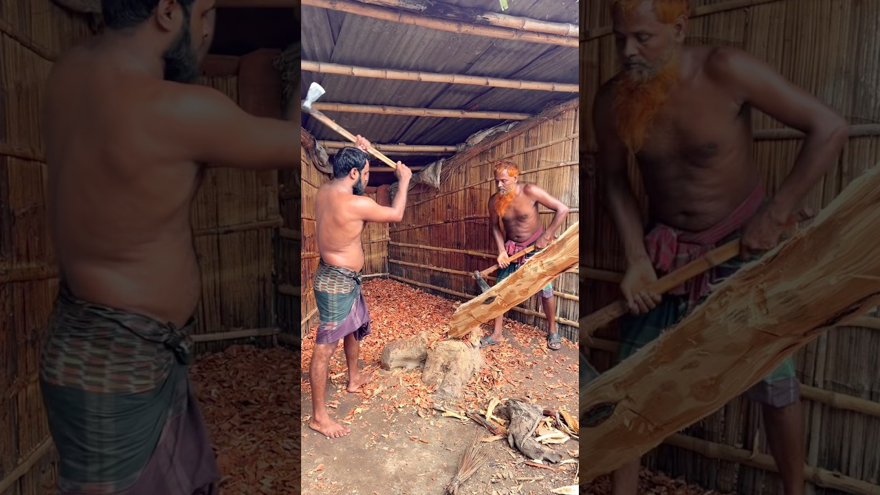 Ancient Method of Making Khayer from Tree Wood | Full Process.#shorts #ytshorts