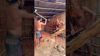 Ancient Method of Making Khayer from Tree Wood | Full Process.#shorts #ytshorts