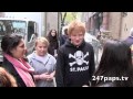 Ed Sheeran showing so much love to his fans outside the Kelly and Michael show in NYC