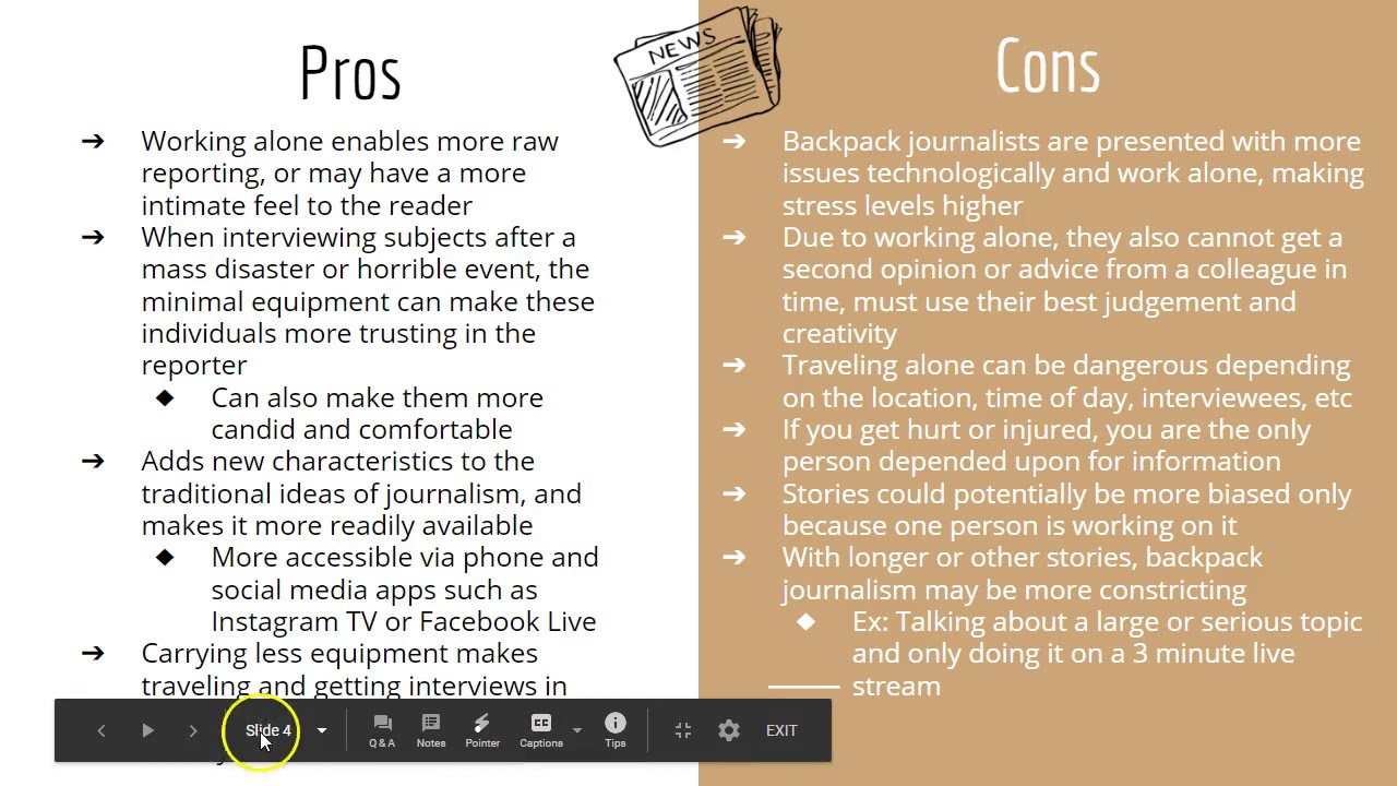 Backpack Journalism Presentation YouTube