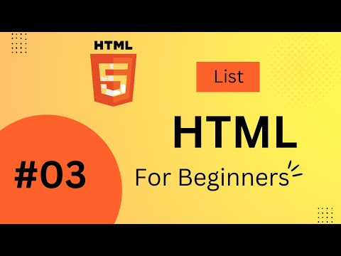 List in HTML | HTML Tutorial for Beginners #03