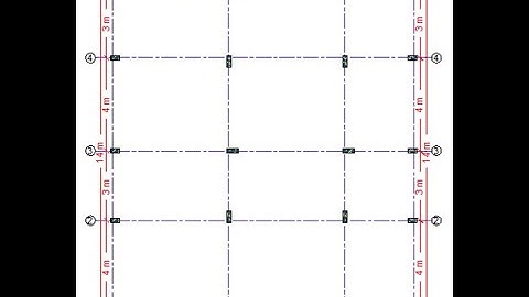 AutoCAD Columns Plan 2 with Grid Lines (Row & Column numbers) Block LineType and Layer