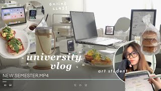 university vlog ?? start of a new semester: art student, online class, new camera