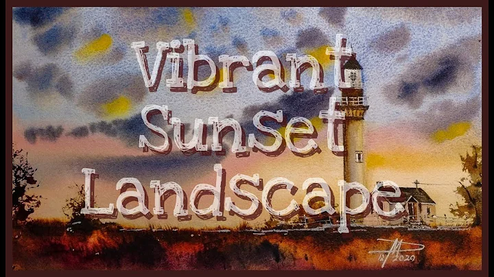 How to Paint a Landscape in Watercolor Tutorial // Time Lapse, calm music