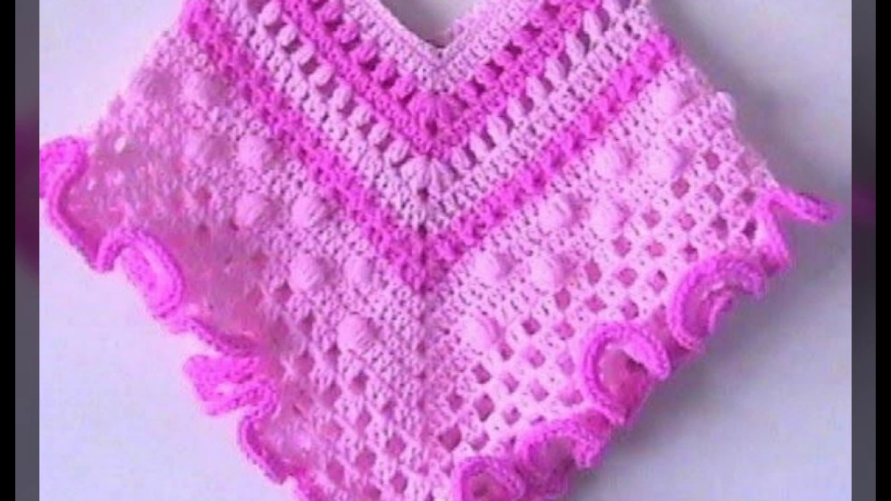 Crochet baby poncho designs.. Poncho design for baby girl YouTube
