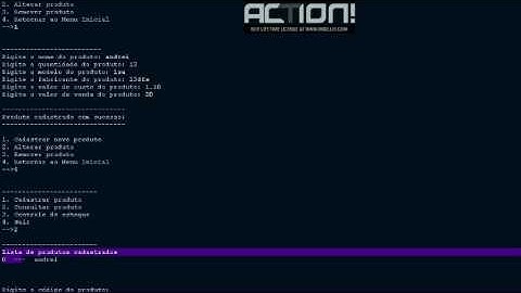 Controle de estoque - Projeto python (Executando o programa)