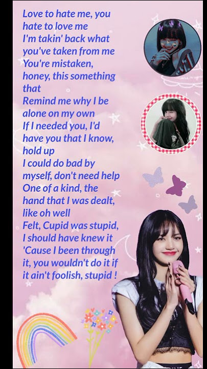 Lisa's Love to Hate me Rap English Lyrics # Blackpink