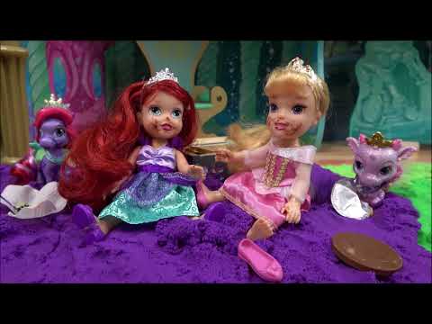 Princess Ariel and Aurora Playdate with Anna and Elsa 🤩🤩❄️❄️