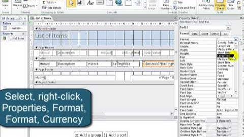 Microsoft Access Report with a Calculated Field per Record Act4No1a