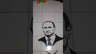 Menggambar Vladimir Putin Presiden Rusia Menggunakan Pasir #art #putin #drawing
