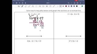 Multi-Step Inequalities Notes