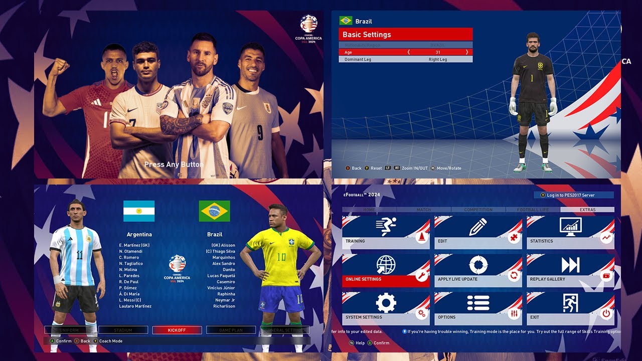 Release!!! Graphic Menu Copa America 2024 V2 For PES 2017 by WinPES21 ...