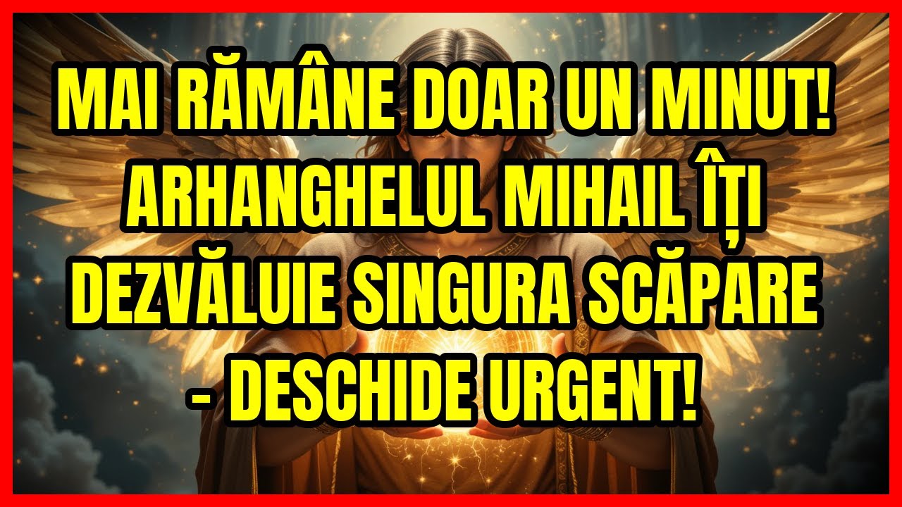 🚨 MAI RĂMÂNE DOAR UN MINUT! ARHANGHELUL MIHAIL ÎȚI DEZVĂLUIE SINGURA SCĂPARE - DESCHIDE URGENT!