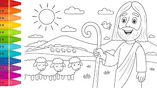Jesús, el Buen Pastor | Meditación para niños mientras pintamos