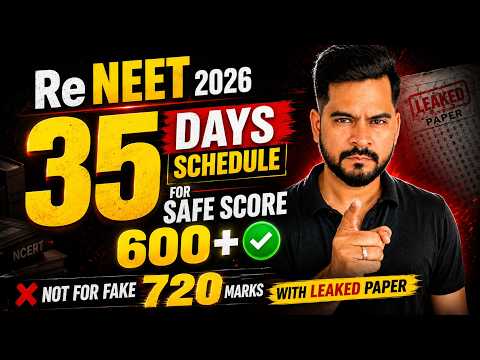 ReNEET 2026 : Last 35 days schedule for safe score not for  fake 720 marks wIth leaked paper