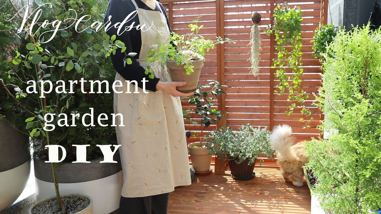 Квартира маленький сад DIY/как установить палубы/терраса сад/веранда-сад