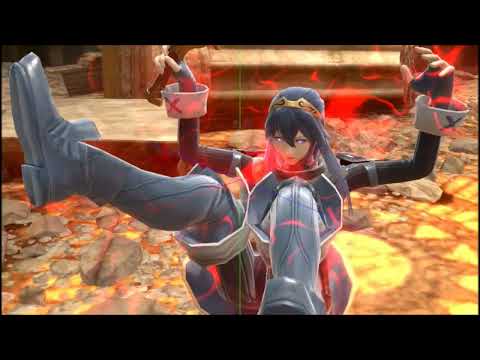 スマブラSP ダーズ配下ルキナ　転倒