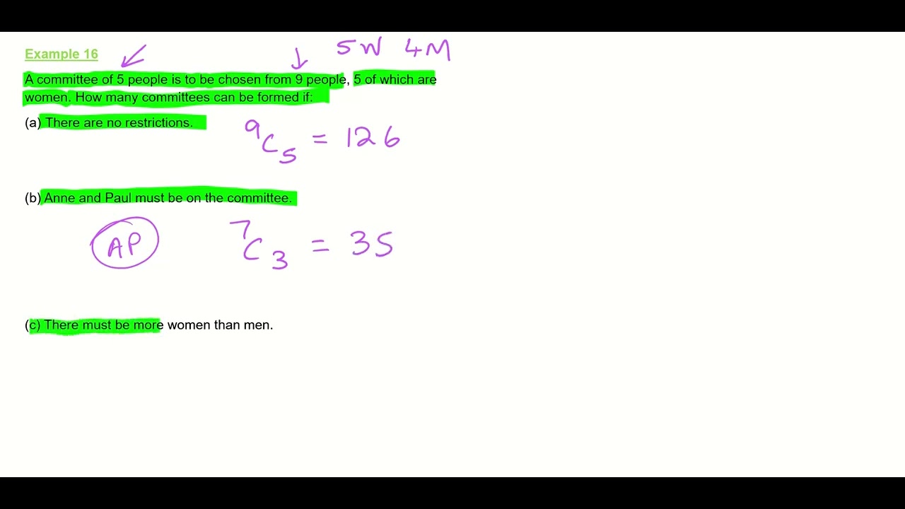 IB Counting Example 16 - YouTube