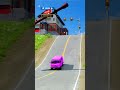 Small Bus Falling Into GAINT HammerBeamNG.drive Shorts #beamng #automobile #crashdrive