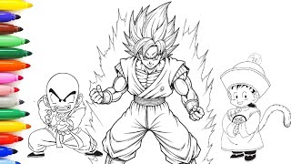 Super Saiyan Goku Coloring Easy || Dragon Ball Z 