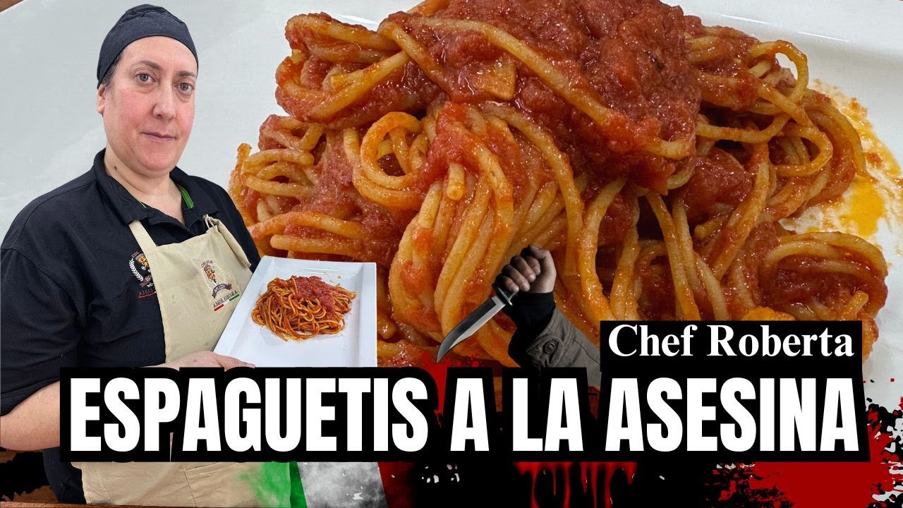 😱ESPAGUETIS a la ASESINA🔪🍝 La Receta Original Italiana!🇮🇹 De Chef Roberta