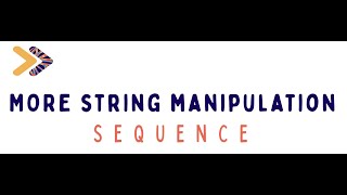 1.9 More String Manipulation