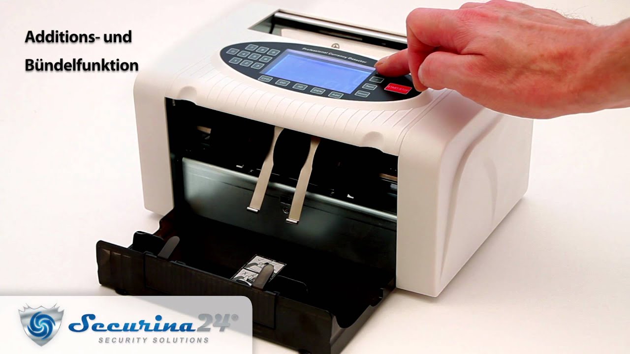 Securina24 SR3800 Geldschein-Zähler – Wertzähler Für Einzelsorten, UV/MG/IR/DD-Prüfung, 1000 Scheine/min
