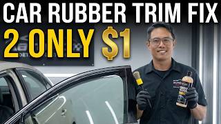 I Restored My Car's Faded Rubber Trim for Just $1 !Auto Detailing Uses This Too!