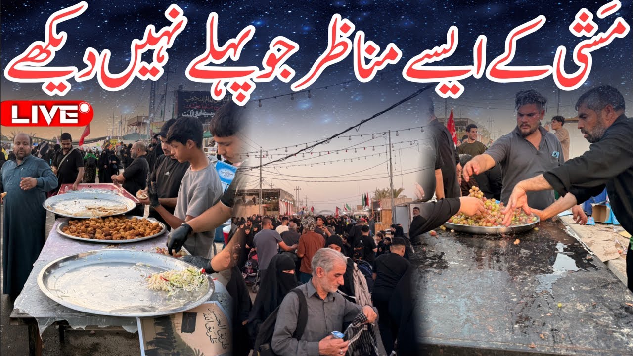 Mashi k aisy manazir jou ap ny pehly nahi daikhy | Live arbaeen walk 2025 from najaf to karbala