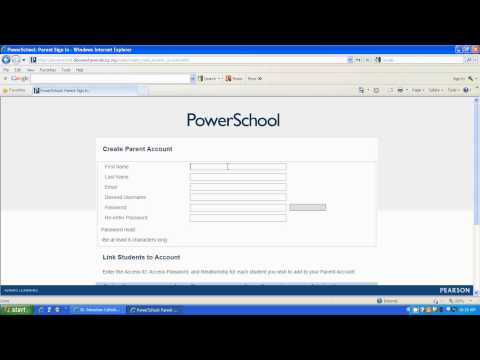 Creating a new Parent Portal Account for PowerSchool
