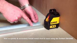 How To Lay Stud And Track Work Using Dewalt Dw088K