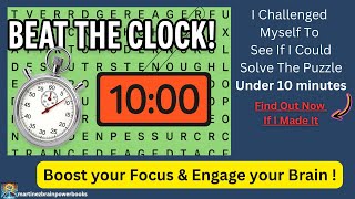Beat the Clock Brain Boost + Brain Fact | Word Search Puzzle Challenge #48