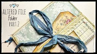 Altered File Folder - Finishing with Signature and Ephemera Bead Dangles and More! @CathysGardenllc
