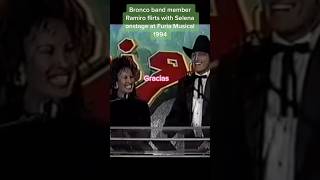 Ramiro flirts with Selena on stage at Furia Musical 1994 #selenaquintanillaperez