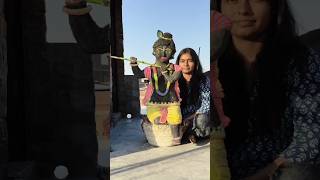 Miracle Clay Art 😱 Girl Creates Realistic Lord Krishna Idol 😱🕉️ #shorts