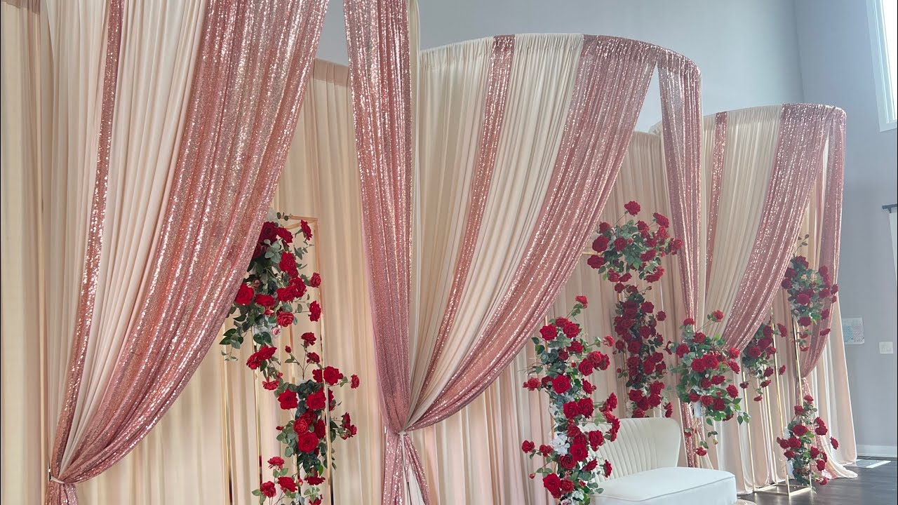 DIY Triple Curved Drape support backdrop DIY Wedding Backdrop YouTube