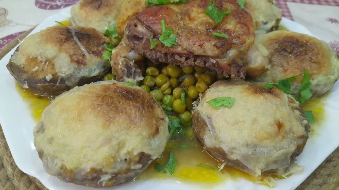 طاجين القرنون بالدجاج والجلبانة طبق تقليدي يجمع بين وصفتين  تقليديتين