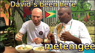David’s been here trying metemgee | Guyana | visit Guyana | backyard cafe