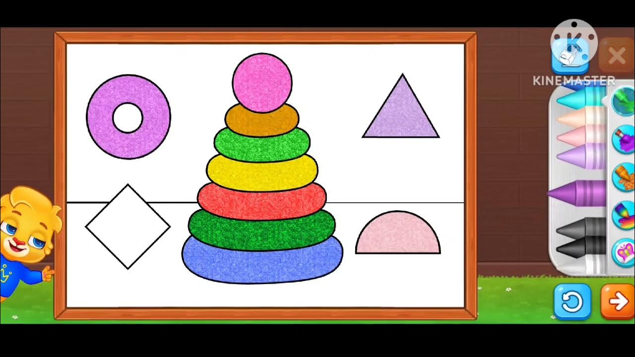 easy coloring learning for kids//coloring learning game for 4 year kids
