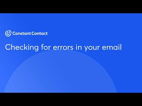 How to Check Your Email for Errors in Constant Contact | Constant Contact