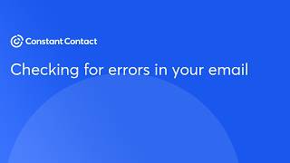 How to Check Your Email for Errors in Constant Contact | Constant Contact