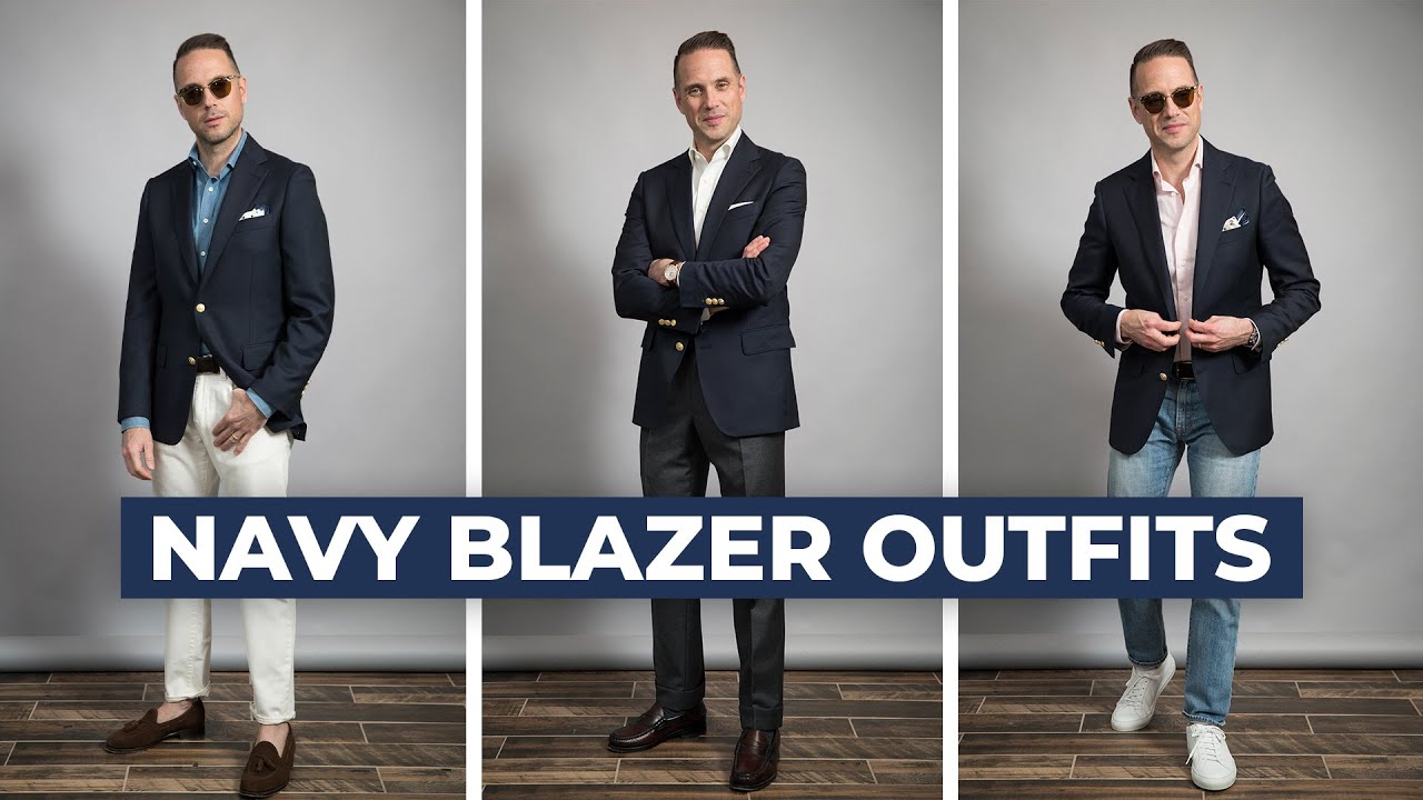 3 EASY Ways to Wear a Classic Navy Blazer for Spring - YouTube