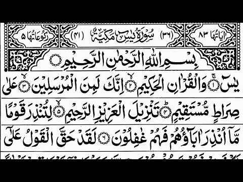 Surah Yasin (Yaseen) Full _ سورۃ یس ☘️ Surah Yasin Full _ Best Quranic Recitation By Qari Alaa Aqel