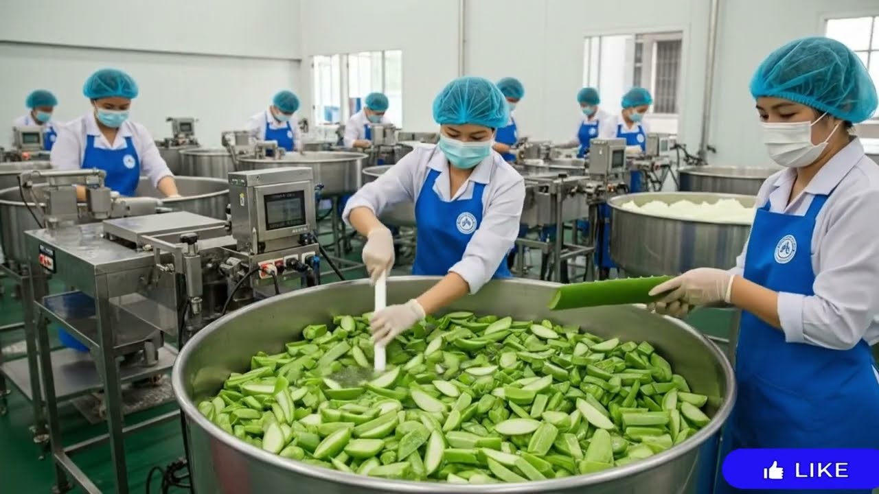 INSANE Aloe Vera Gel Factory – How Millions of Liters Are Made Every Day!