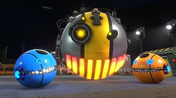 Pacman vs Monster Robot Pac vs tow Monster Pacman pac