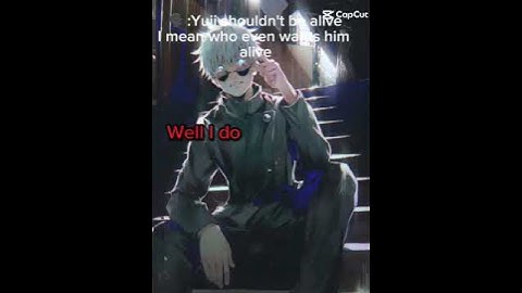 Gojo protecting Yuji from the higher ups (cuss words)