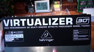 Behringer FX2000 Virtualizer 3D Multi Engine Effects Processor Unboxing